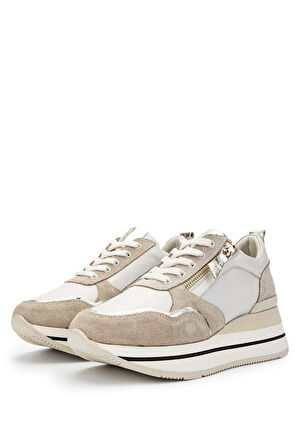 Tamer Tanca Kadın Hakiki Deri Bej Sneakers & Spor Ayakkabı 923 1021 BN AYK Y24 BEJ KMBN