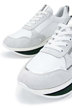 Tamer Tanca Kadın Hakiki Deri Beyaz Sneakers & Spor Ayakkabı 923 1021 BN AYK Y24 BEYAZ KMBN