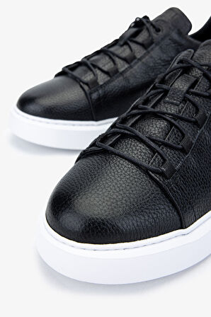 Valmenti Acrux Erkek Siyah Floter Hakiki Deri Sneakers & Spor Ayakkabı 04 3521 ERK AYK Y24