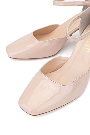 Tamer Tanca Kadın Vegan Bej Topuklu Ayakkabı 886 24-101 BN AYK Y24 BEJ RGN