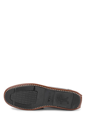 Tamer Tanca Erkek Hakiki Deri Siyah Loafer Ayakkabı 537 3429 ERK AYK Y24 SIYAH FLTR