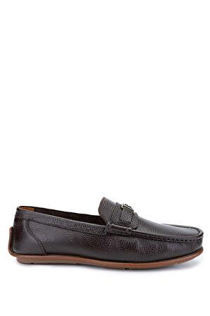 Tamer Tanca Erkek Hakiki Deri Kahverengi Loafer Ayakkabı 537 3429 ERK AYK Y24 KAHVE FLTR