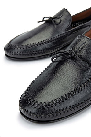 Tamer Tanca Erkek Hakiki Deri Siyah Loafer Ayakkabı 477 68607 ERK AYK Y24 SIYAH GYK
