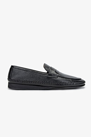 Valmenti Castor Erkek Siyah gyk Hakiki Deri Loafer Ayakkabı 477 68611 ERK AYK Y24