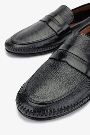 Valmenti Castor Erkek Siyah gyk Hakiki Deri Loafer Ayakkabı 477 68611 ERK AYK Y24