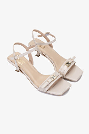 Valmenti OroKadın Bej Rgn Hakiki Deri Topuklu Sandalet 654 213 BN SNDLT Y24