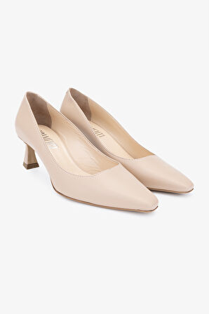 Valmenti Sergio Kadın Nude Hakiki Deri Topuklu Ayakkabı 613 27596 BN AYK Y24