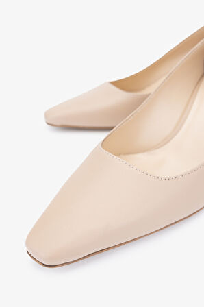 Valmenti Sergio Kadın Nude Hakiki Deri Topuklu Ayakkabı 613 27596 BN AYK Y24