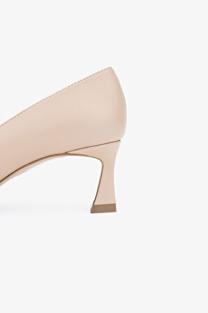 Valmenti Sergio Kadın Nude Hakiki Deri Topuklu Ayakkabı 613 27596 BN AYK Y24