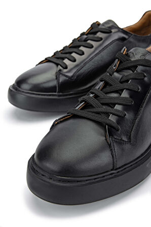 Tamer Tanca Erkek Hakiki Deri Siyah Casual Ayakkabı 233 3148 ERK AYK Y24 SYH/SYH ACMA