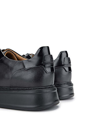 Tamer Tanca Erkek Hakiki Deri Siyah Casual Ayakkabı 233 3148 ERK AYK Y24 SYH/SYH ACMA