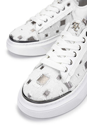 Tamer Tanca Kadın Tekstil Beyaz/Siyah Sneakers & Spor Ayakkabı 804 302 BN AYK Y24 SIYAH/ANTRASIT