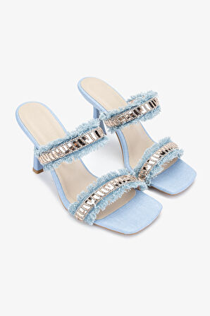 Valmenti Azuro Kadın Açık Jean Hakiki Deri Terlik 891 09 BN TRLK Y24