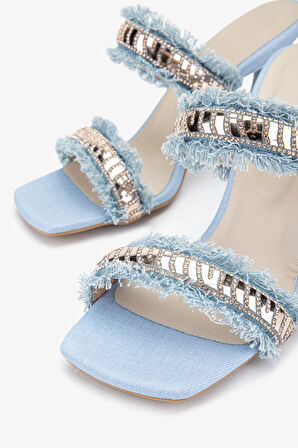 Valmenti Azuro Kadın Açık Jean Hakiki Deri Terlik 891 09 BN TRLK Y24