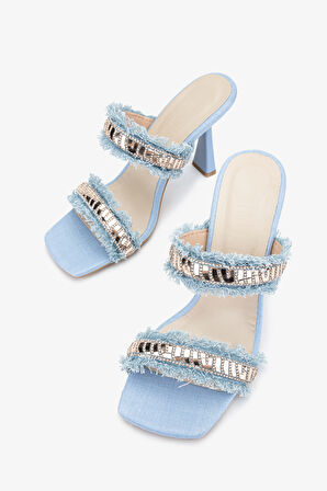 Valmenti Azuro Kadın Açık Jean Hakiki Deri Terlik 891 09 BN TRLK Y24