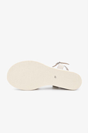 Valmenti Ottonya Kadın Bej Hakiki Deri Sandalet 51 999-6 BN SNDLT Y24