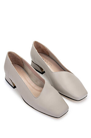 Tamer Tanca Kadın Hakiki Deri Vizon Topuklu Ayakkabı 923 01 BN AYK Y24 VIZON DR