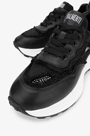 Valmenti Lovita Kadın Siyah Hakiki Deri Sneakers & Spor Ayakkabı 1011 6360 BN AYK Y24