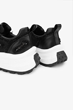 Valmenti Lovita Kadın Siyah Hakiki Deri Sneakers & Spor Ayakkabı 1011 6360 BN AYK Y24