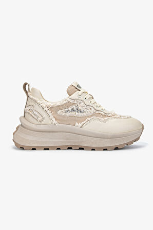 Valmenti Lovita Kadın Bej Hakiki Deri Sneakers & Spor Ayakkabı 1011 6360 BN AYK Y24