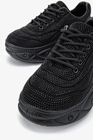 Valmenti Kadın Vegan Siyah Sneakers & Spor Ayakkabı 921 K25-0017 BN AYK Y24 SIYAH