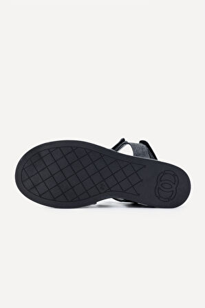 Valmenti Ecax Kadın Siyah Hakiki Deri Topuklu Sandalet 1028 A18-5 BN SNDLT Y24