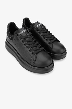 Valmenti Eric Kadın Siyah Hakiki Deri Sneakers & Spor Ayakkabı 1028 165-S3 BN AYK Y24