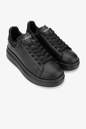 Valmenti Eric Kadın Siyah Hakiki Deri Sneakers & Spor Ayakkabı 1028 165-S3 BN AYK Y24