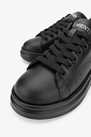 Valmenti Eric Kadın Siyah Hakiki Deri Sneakers & Spor Ayakkabı 1028 165-S3 BN AYK Y24