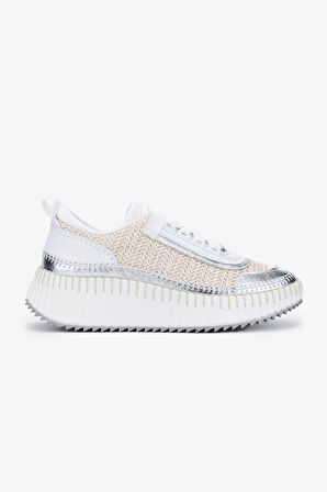 Valmenti Senla Kadın Gümüş Vegan Sneakers & Spor Ayakkabı 1028 P21-22 BN AYK Y24