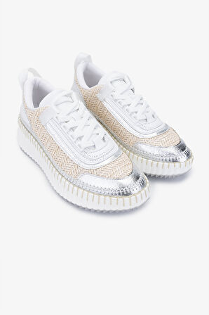 Valmenti Senla Kadın Gümüş Vegan Sneakers & Spor Ayakkabı 1028 P21-22 BN AYK Y24