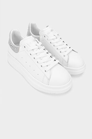 Valmenti Eric Kadın Beyaz Hakiki Deri Sneakers & Spor Ayakkabı 1028 165-S3 BN AYK Y24