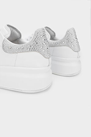 Valmenti Eric Kadın Beyaz Hakiki Deri Sneakers & Spor Ayakkabı 1028 165-S3 BN AYK Y24