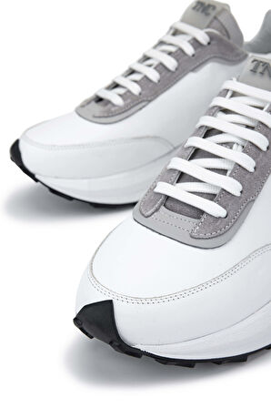 Tamer Tanca Erkek Hakiki Deri Beyaz Sneakers & Spor Ayakkabı 698 1053-8 ERK AYK SK23/24 BEYAZ
