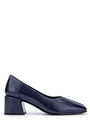 Tamer Tanca Kadın Hakiki Deri Lacivert Topuklu Ayakkabı 33 2441289-1 BN AYK Y23 LACI DR