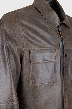 Valmenti Azila Erkek Taba Hakiki Deri Deri Mont 1000 ALZ-23 ERK DERIMONT Y24