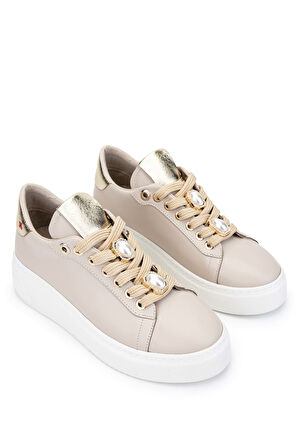 Tamer Tanca Kadın Vegan Bej Sneakers & Spor Ayakkabı 1009 1590 BN AYK Y24 BEJ