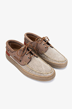 Valmenti AegisErkek Lodo / Vison Deri & Tekstil Casual Ayakkabı 1035 R-08 ERK AYK Y24