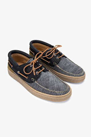 Valmenti AegisErkek Siyah Deri & Tekstil Casual Ayakkabı 1035 R-08 ERK AYK Y24