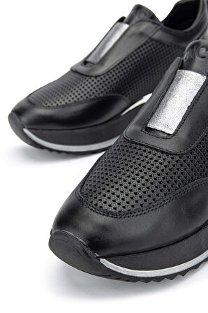 Tamer Tanca Kadın Hakiki Deri Siyah Deri Sneakers & Spor Ayakkabı 231 445Y BN AYK Y24 SIYAH DR