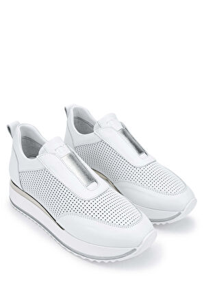 Tamer Tanca Kadın Hakiki Deri Beyaz Sneakers & Spor Ayakkabı 231 445Y BN AYK Y24 BEYAZ DR