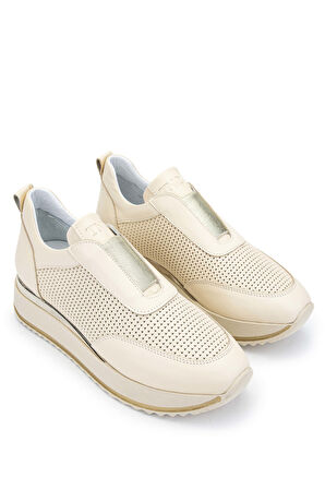 Tamer Tanca Kadın Hakiki Deri Bej Sneakers & Spor Ayakkabı 231 445Y BN AYK Y24 BEJ DR