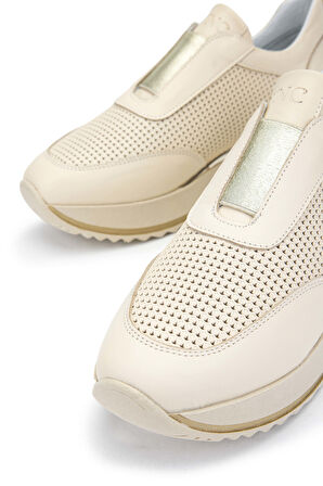 Tamer Tanca Kadın Hakiki Deri Bej Sneakers & Spor Ayakkabı 231 445Y BN AYK Y24 BEJ DR