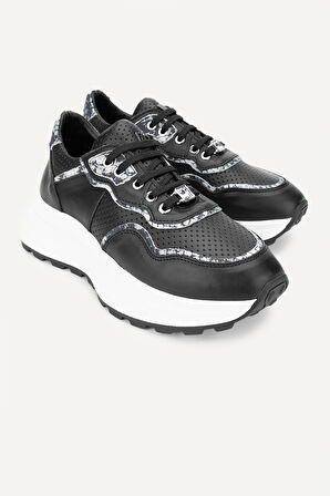 Valmenti Adamy Kadın Siyah Multi Hakiki Deri Sneakers & Spor Ayakkabı 453 5264 BN AYK Y24