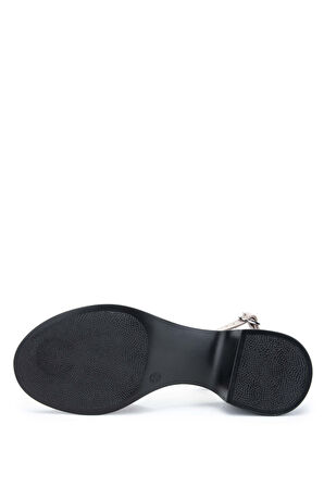 Tamer Tanca Kadın Hakiki Deri Vizon Rugan Topuklu Sandalet 775 4657 BN SNDLT Y24 VIZON KRSK RGN