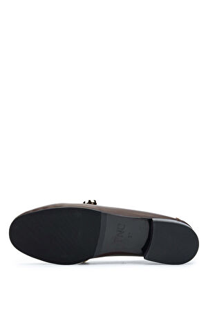 Tamer Tanca Kadın Hakiki Deri Kahverengi Loafer Ayakkabı 775 5406 BN AYK Y24 KAHVE DR