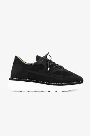 Valmenti Zoe Kadın Siyah Süet Hakiki Deri Sneakers & Spor Ayakkabı 775 26511 BN AYK Y24