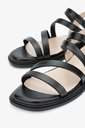 Valmenti Avıor Kadın Siyah Hakiki Deri Sandalet 775 2400 BN SNDLT Y24