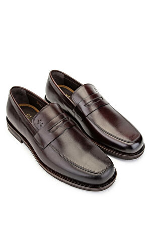 Tamer Tanca Erkek Hakiki Deri Kahverengi Loafer Ayakkabı 183 29901 ERK AYK Y24 KAHVE AKDR