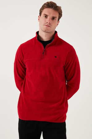 Buratti Slim Fit Anti-Pilling Tüylenme Yapmayan Bato Yaka Kışlık Şardonlu Polar Erkek POLAR 5906001